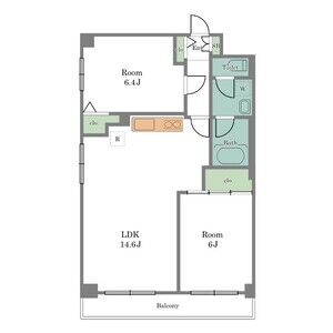 2LDK 間取り図
