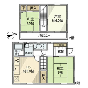 3DK 間取り図