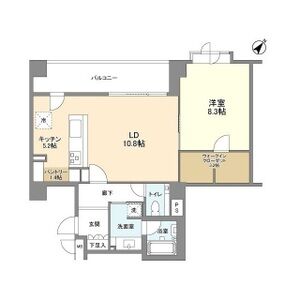 1LDK 間取り図