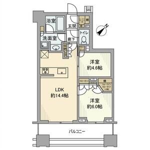 2LDK 間取り図