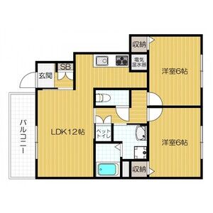 2LDK 間取り図