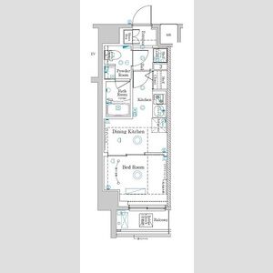 1DK 間取り図