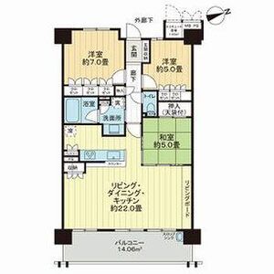 3LDK 間取り図
