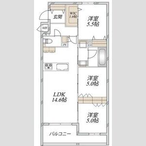 3LDK 間取り図