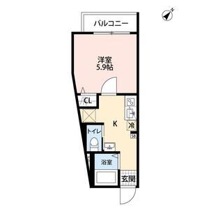 1K 間取り図