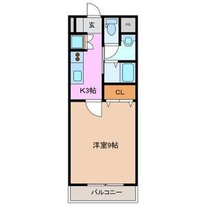 1K 間取り図
