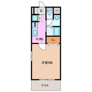 1K 間取り図