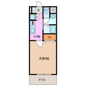 1K 間取り図