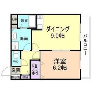 1LDK 間取り図