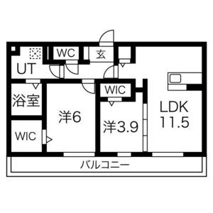 2LDK 間取り図