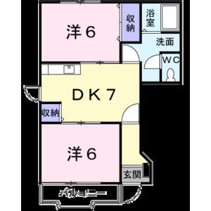 2DK 間取り図