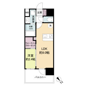 1LDK 間取り図