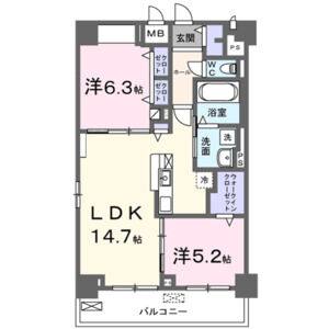 2LDK 間取り図
