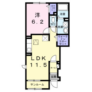 1LDK 間取り図