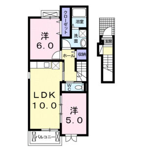 2LDK 間取り図