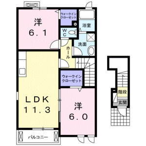 2LDK 間取り図