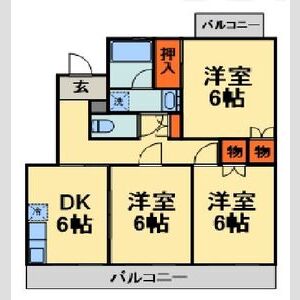 3DK 間取り図
