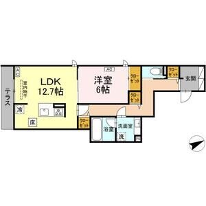 1LDK 間取り図