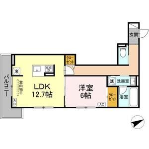 1LDK 間取り図