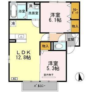 2LDK 間取り図
