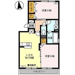 2LDK 間取り図