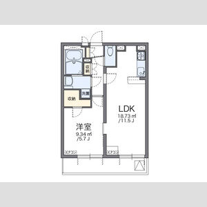 1LDK 間取り図