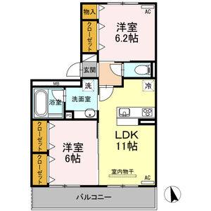 2LDK 間取り図