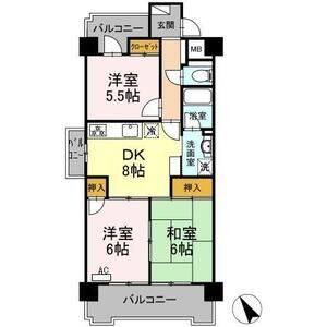 3DK 間取り図