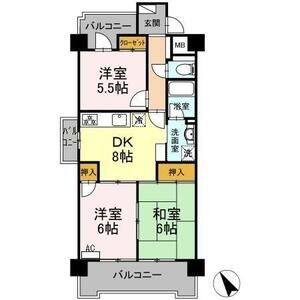 3DK 間取り図