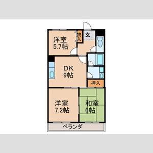 3DK 間取り図
