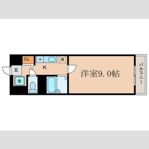 1K 間取り図