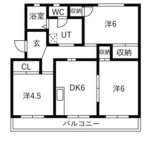 2LDK 間取り図