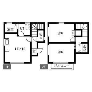 2LDK 間取り図