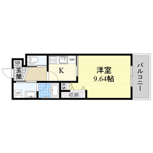 1K 間取り図