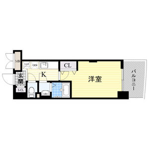 1K 間取り図