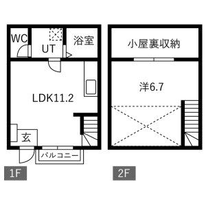 1LDK 間取り図