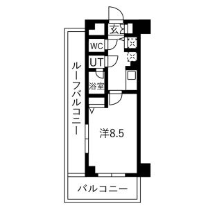 1K 間取り図