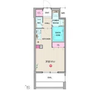 ワンルーム 間取り図