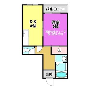 1DK 間取り図
