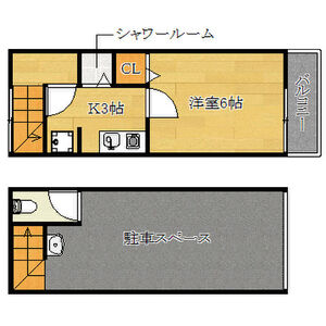 1K 間取り図