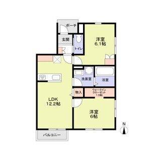2LDK 間取り図