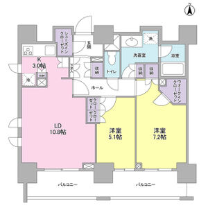 2LDK 間取り図