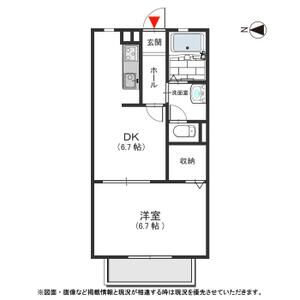 1DK 間取り図