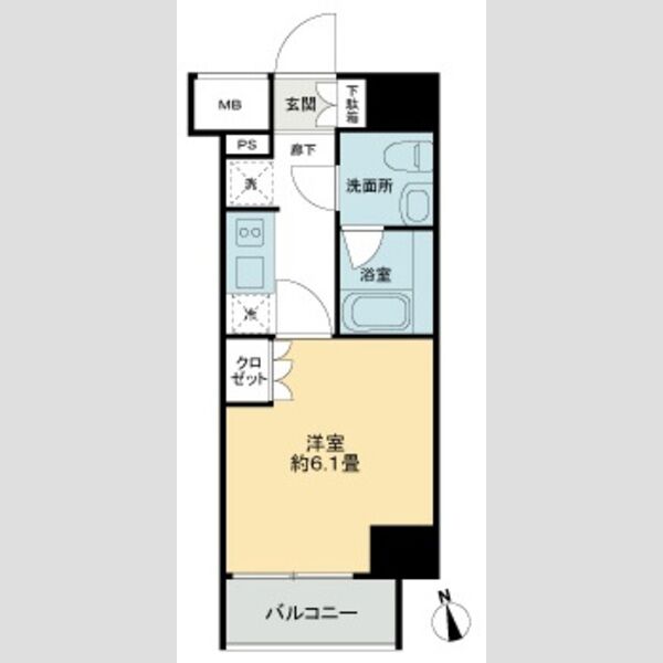 1K 間取り図