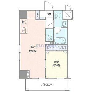 1DK 間取り図
