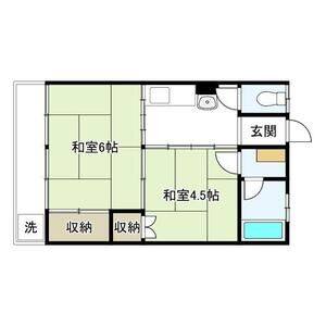 2DK 間取り図