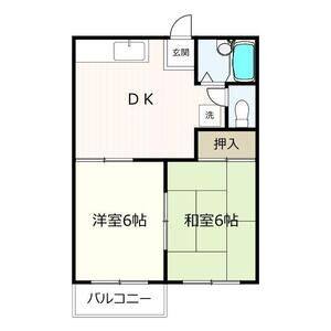 2DK 間取り図