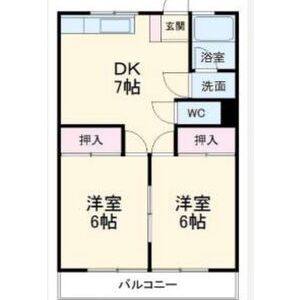 2DK 間取り図