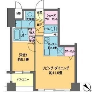 1LDK 間取り図