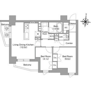 2LDK 間取り図